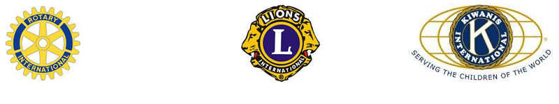 Lions - Rotary - Kiwanis logos